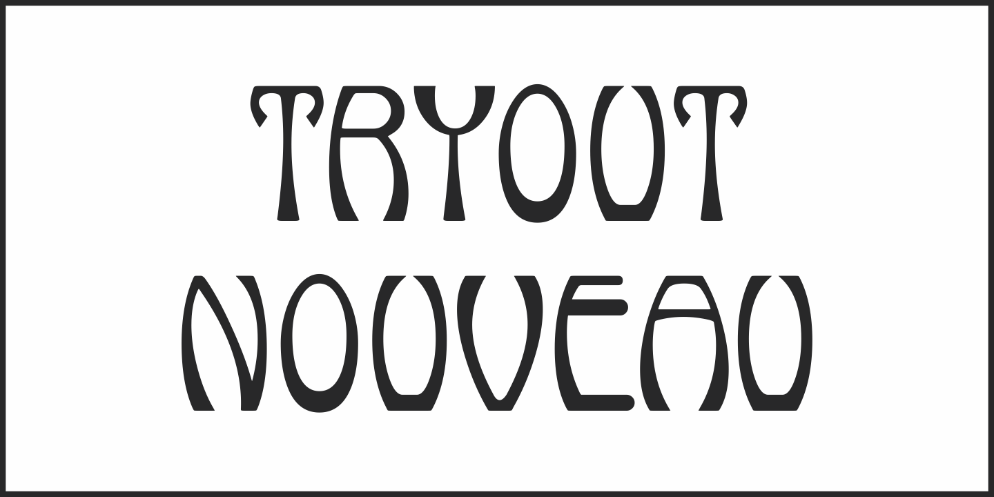 Пример шрифта Tryout Nouveau JNL #5